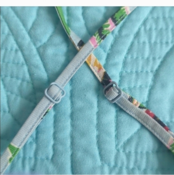 Blue Camisole Top Macy's On 34 Blue Tropical Print, Small Spaghetti Straps - Picture 9 of 9